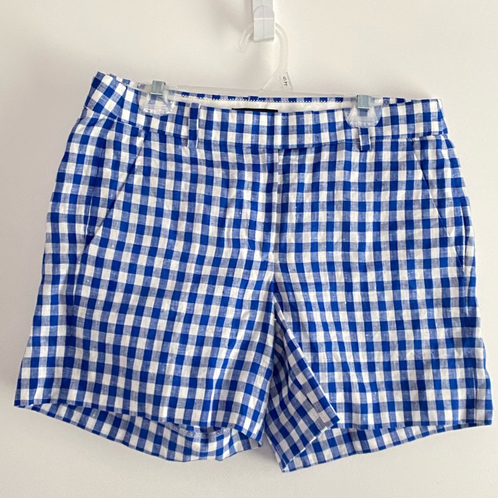 J Crew gingham 5” shorts